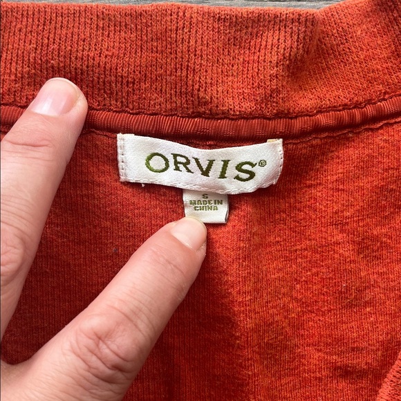 Orvis Burnt Orange V-Neck Sweater, Women’s Size S - Picture 5 of 13